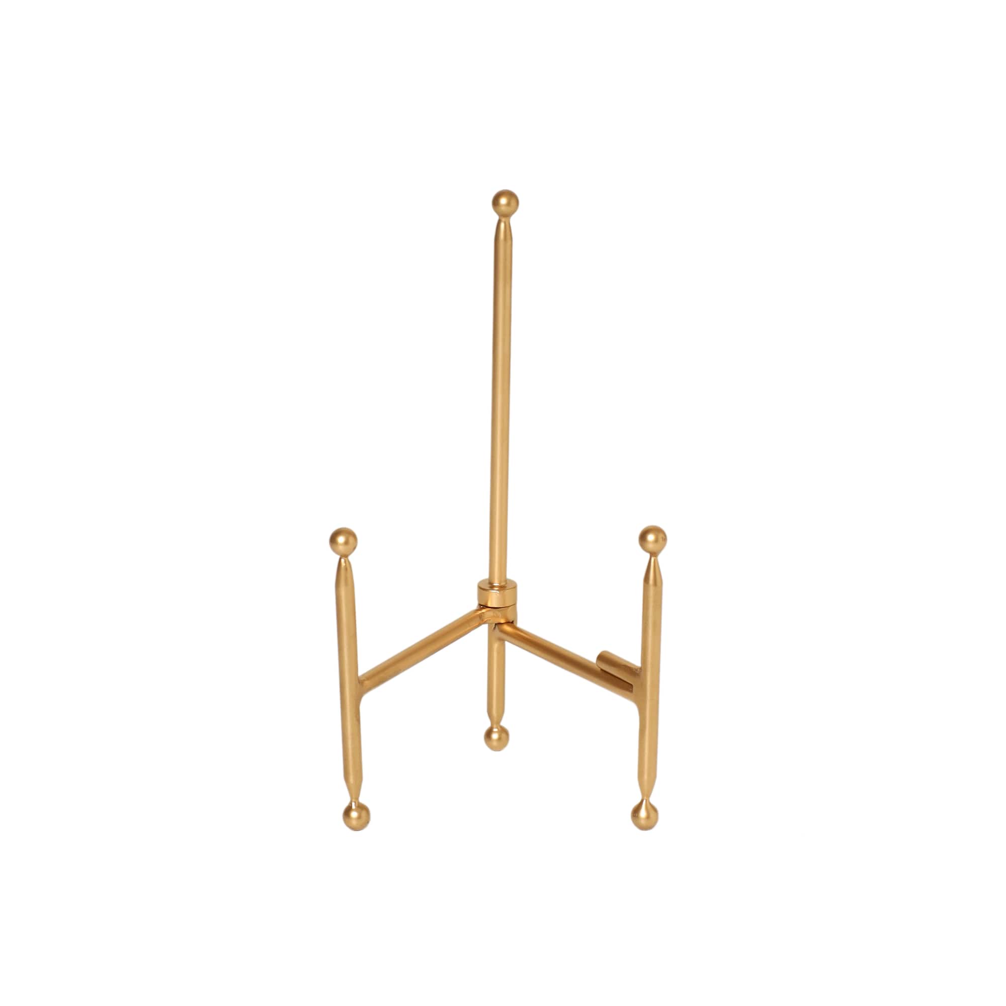 Gold Colored Steel Tabletop Easel by Studio Décor